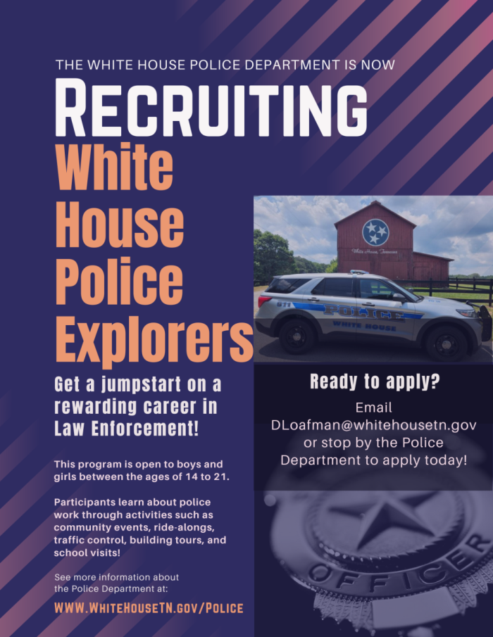 Police  Explorers Recruitment Flyer