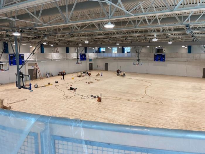 rec center gym floors installation