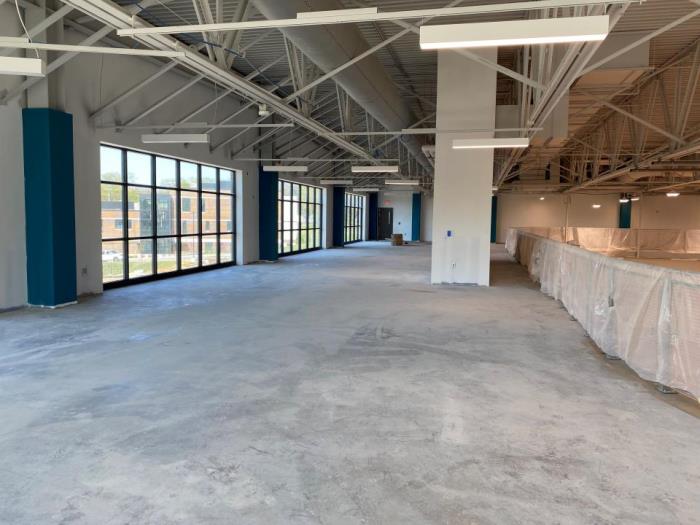 rec center track construction progress